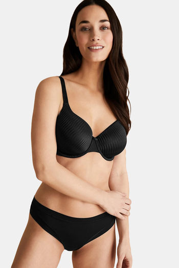 Buy Marks & Spencer Padded Wired Medium Coverage T-Shirt Bra - Black