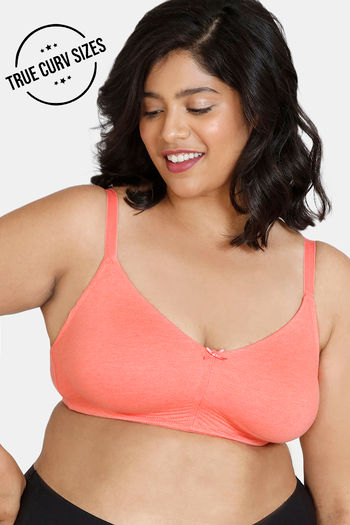 Buy Zivame True Curv Double Layered Non Wired 3/4th Coverage Sag Lift Bra - Georgia Peach
