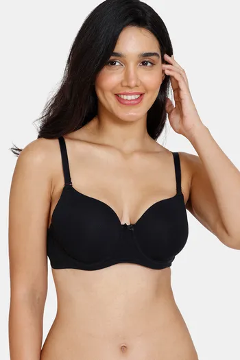 Buy Zivame Padded Wired 3/4Th Coverage T-Shirt Bra - Anthracite