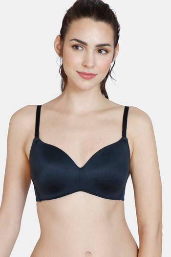 Buy Zivame At Work Padded Non Wired 3/4Th Coverage T-Shirt Bra - Black