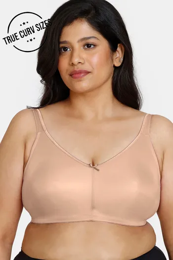 Buy Zivame True Curv Double Layered Non Wired Full Coverage Minimiser Bra - Roebuck