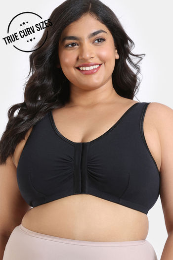 Buy Zivame True Curv Double Layered Non Wired 3/4Th Coverage Super Support Bra - Anthracite