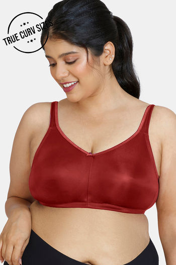 Buy Zivame True Curv Double Layered Non Wired Full Coverage Minimiser Bra - Sundried Tomato